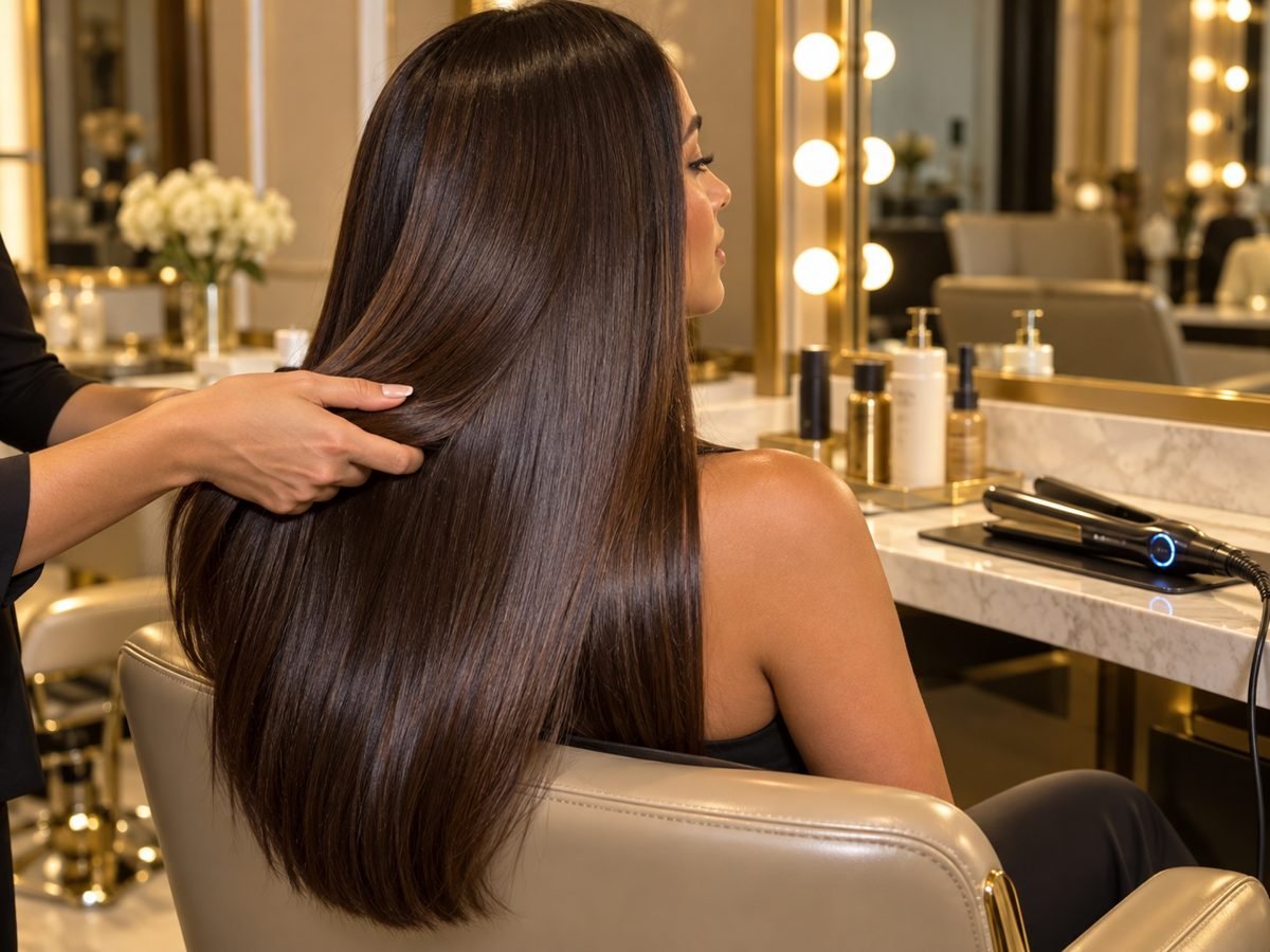 Pelo liso y brillante recién salido del salón
