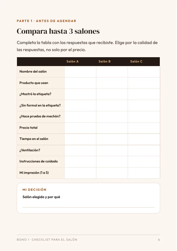 Página real: Bono 1 · Checklist